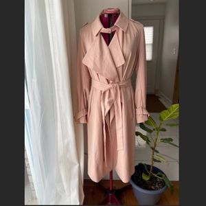 🏷️ Stork & Babe Pink Maternity Trench Coat NWT